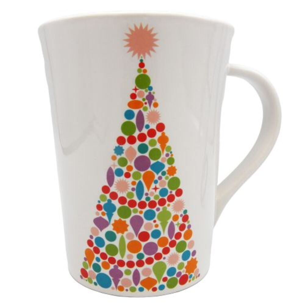 Bright Tree Christmas Coffee Mug Tall Latte Signature Housewares Room Creative